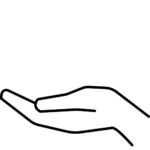 Icon für unser Werteversprechen an Kunden: Hand hält einen Diamanten